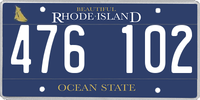 RI license plate 476102
