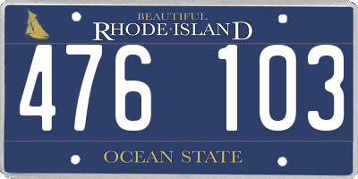 RI license plate 476103