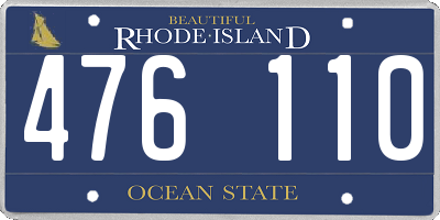 RI license plate 476110