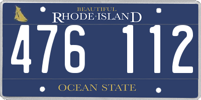 RI license plate 476112