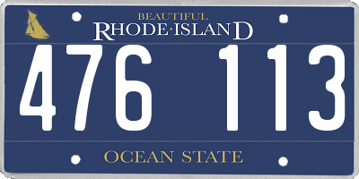 RI license plate 476113