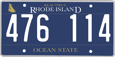 RI license plate 476114