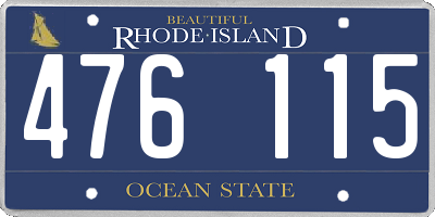 RI license plate 476115