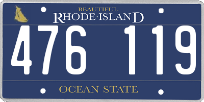 RI license plate 476119