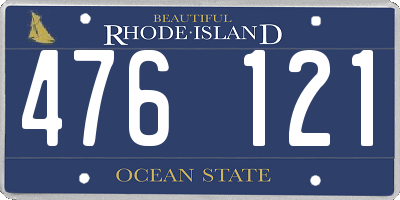 RI license plate 476121