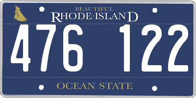 RI license plate 476122