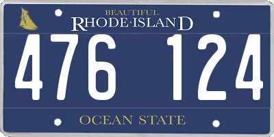 RI license plate 476124