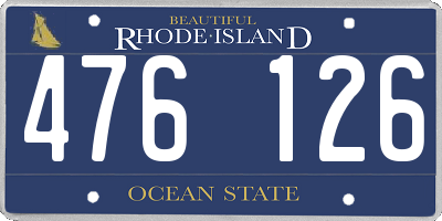RI license plate 476126