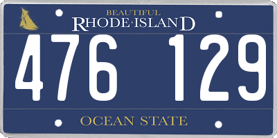 RI license plate 476129