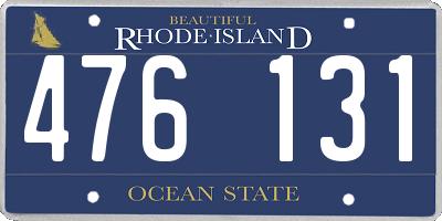 RI license plate 476131