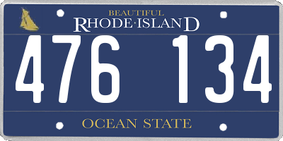 RI license plate 476134