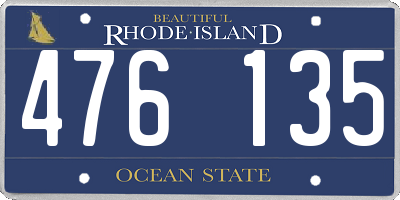 RI license plate 476135