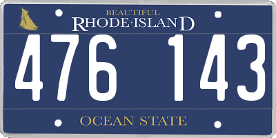 RI license plate 476143