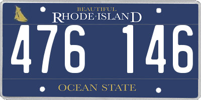 RI license plate 476146