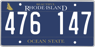 RI license plate 476147
