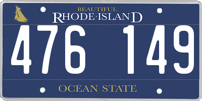 RI license plate 476149
