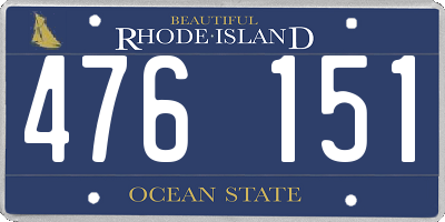 RI license plate 476151