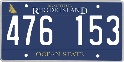 RI license plate 476153