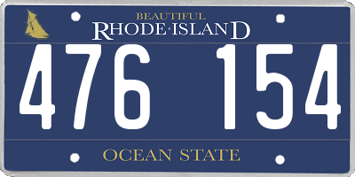 RI license plate 476154