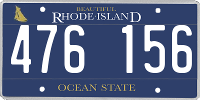 RI license plate 476156