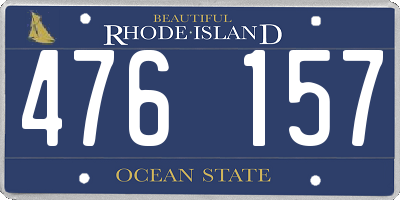 RI license plate 476157