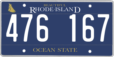 RI license plate 476167