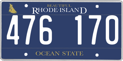 RI license plate 476170