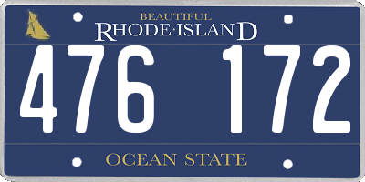 RI license plate 476172