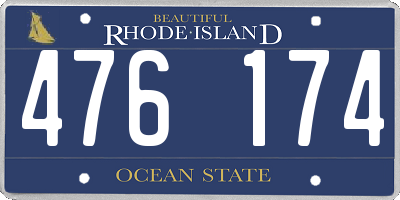 RI license plate 476174