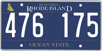 RI license plate 476175