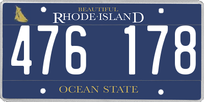 RI license plate 476178