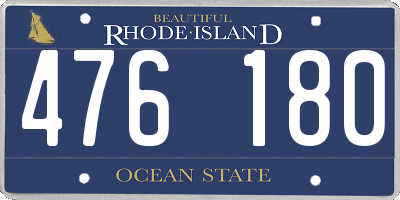 RI license plate 476180