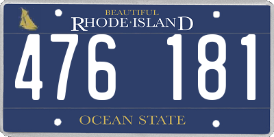 RI license plate 476181