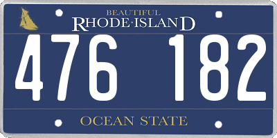 RI license plate 476182