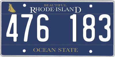 RI license plate 476183