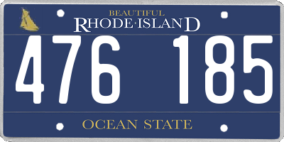 RI license plate 476185