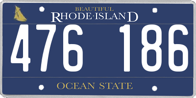RI license plate 476186