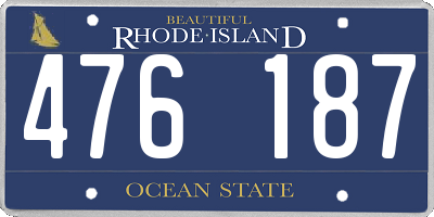 RI license plate 476187