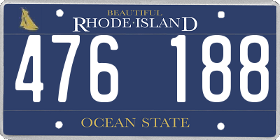 RI license plate 476188
