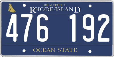 RI license plate 476192