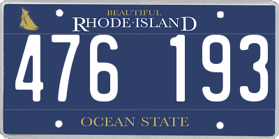 RI license plate 476193