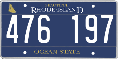 RI license plate 476197