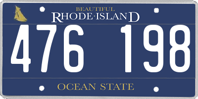 RI license plate 476198