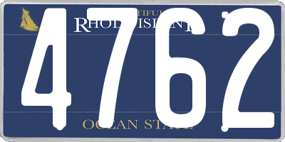 RI license plate 4762