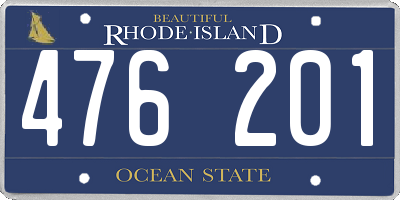RI license plate 476201