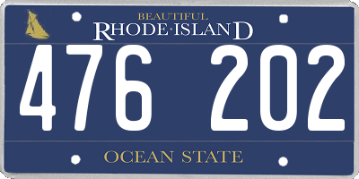 RI license plate 476202