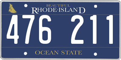 RI license plate 476211