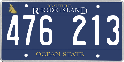 RI license plate 476213