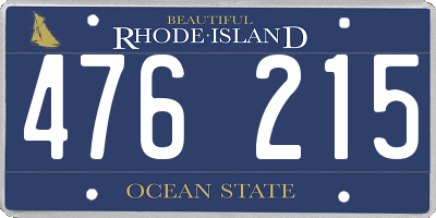 RI license plate 476215