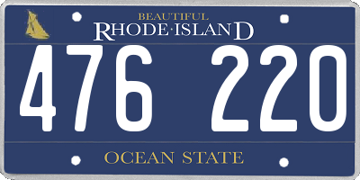 RI license plate 476220